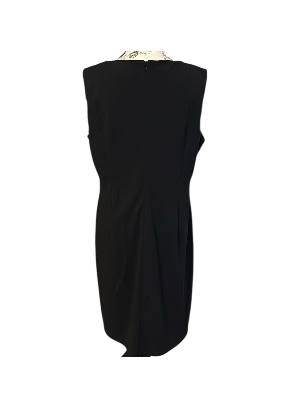 Glamour Asymmetrical Sheath Dress Black & Pink Multi Size 16 New - Picture 3 of 5
